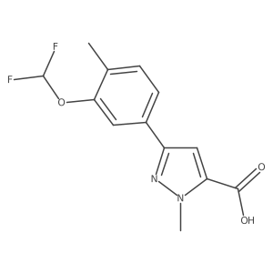 3-[3-(difluoromethoxy)-4-methylphenyl]-1-methyl-1H-pyrazole-5-carboxylic acid Structure
