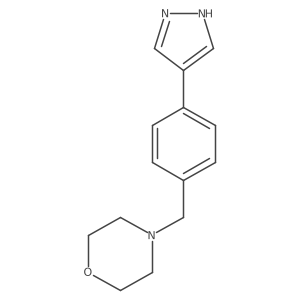 4-{[4-(1H-pyrazol-4-yl)phenyl]methyl}morpholine结构式