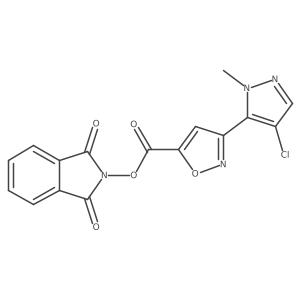 1,3-dioxo-2,3-dihydro-1H-isoindol-2-yl 3-(4-chloro-1-methyl-1H-pyrazol-5-yl)-1,2-oxazole-5-carboxylate Structure