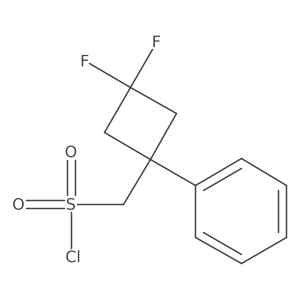 (3,3-Difluoro-1-phenylcyclobutyl)methanesulfonyl chloride结构式