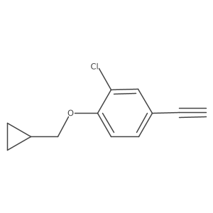 2-Chloro-1-cyclopropylmethoxy-4-ethynylbenzene结构式