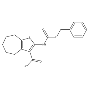 2-(Phenylmethoxycarbonylamino)-5,6,7,8-tetrahydro-4H-cyclohepta[b]thiophene-3-carboxylic acid结构式