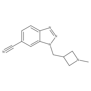 1-[(1-methylazetidin-3-yl)methyl]-1H-1,2,3-benzotriazole-6-carbonitrile结构式