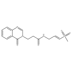 N-[(E)-3-Methylsulfonylprop-2-enyl]-3-(4-oxoquinazolin-3-yl)propanamide结构式