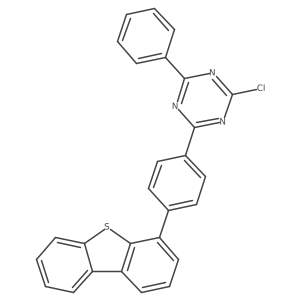 2-Chloro-4-(4-(dibenzo[b,d]thiophen-4-yl)phenyl)-6-phenyl-1,3,5-triazine Structure