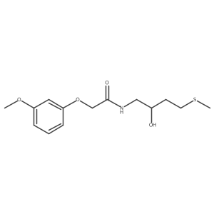 N-[2-hydroxy-4-(methylsulfanyl)butyl]-2-(3-methoxyphenoxy)acetamide结构式