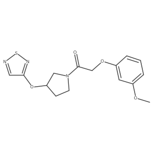 2-(3-methoxyphenoxy)-1-[3-(1,2,5-thiadiazol-3-yloxy)pyrrolidin-1-yl]ethanone Structure