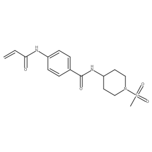 N-(1-Methylsulfonylpiperidin-4-yl)-4-(prop-2-enoylamino)benzamide Structure