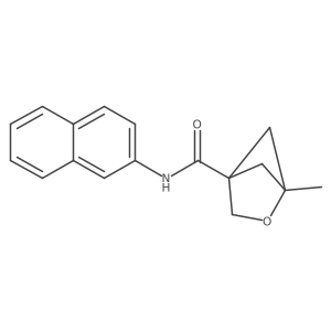 1-methyl-N-(naphthalen-2-yl)-2-oxabicyclo[2.1.1]hexane-4-carboxamide结构式