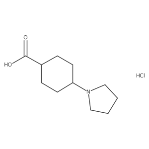 trans-4-(1-Pyrrolidinyl)cyclohexanecarboxylate hydrochloride结构式