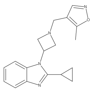 2-cyclopropyl-1-{1-[(5-methyl-1,2-oxazol-4-yl)methyl]azetidin-3-yl}-1H-1,3-benzodiazole Structure