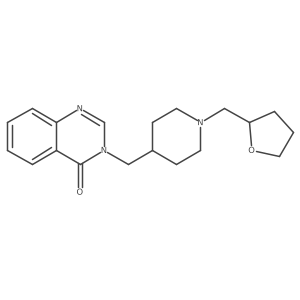 3-({1-[(Oxolan-2-yl)methyl]piperidin-4-yl}methyl)-3,4-dihydroquinazolin-4-one结构式