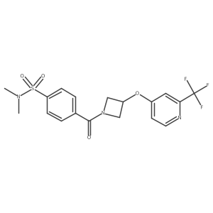 N,N-dimethyl-4-(3-{[2-(trifluoromethyl)pyridin-4-yl]oxy}azetidine-1-carbonyl)benzene-1-sulfonamide Structure