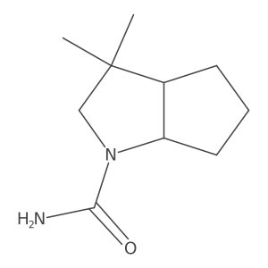 rac-(3aR,6aR)-3,3-dimethyl-octahydrocyclopenta[b]pyrrole-1-carboxamide Structure