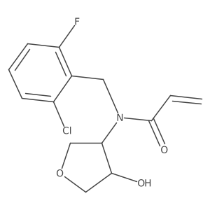 N-[(2-Chloro-6-fluorophenyl)methyl]-N-[(3R,4S)-4-hydroxyoxolan-3-yl]prop-2-enamide Structure