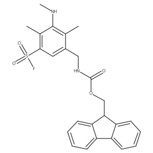 (9H-fluoren-9-yl)methyl N-{[5-(fluorosulfonyl)-2,4-dimethyl-3-(methylamino)phenyl]methyl}carbamate Structure