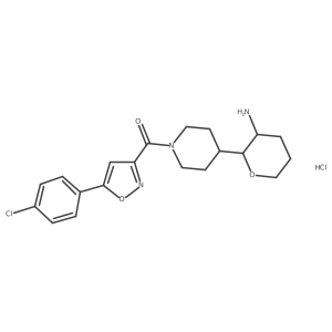 [4-(3-Aminooxan-2-yl)piperidin-1-yl]-[5-(4-chlorophenyl)-1,2-oxazol-3-yl]methanone;hydrochloride Structure