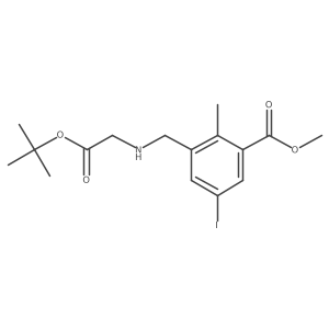 Methyl 3-({[2-(tert-butoxy)-2-oxoethyl]amino}methyl)-5-iodo-2-methylbenzoate结构式