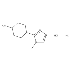 4-(4-Methyl-1,2,4-triazol-3-yl)cyclohexan-1-amine;dihydrochloride Structure