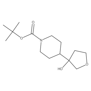 Tert-butyl 4-(3-hydroxyoxolan-3-yl)piperidine-1-carboxylate结构式