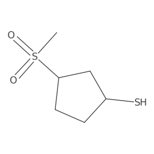 rac-(1R,3R)-3-methanesulfonylcyclopentane-1-thiol结构式