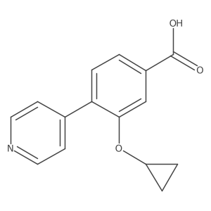 3-(Cyclopropyloxy)-4-(4-pyridinyl)benzoic acid结构式