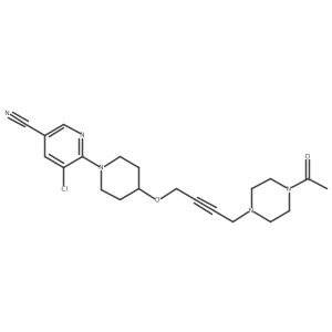 6-(4-{[4-(4-Acetylpiperazin-1-yl)but-2-yn-1-yl]oxy}piperidin-1-yl)-5-chloropyridine-3-carbonitrile Structure