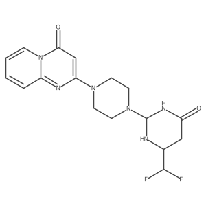 2-[4-[4-(Difluoromethyl)-6-oxo-1,3-diazinan-2-yl]piperazin-1-yl]pyrido[1,2-a]pyrimidin-4-one Structure