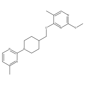 4-Methyl-2-[4-({[5-methyl-2-(methylsulfanyl)pyrimidin-4-yl]oxy}methyl)piperidin-1-yl]pyrimidine Structure