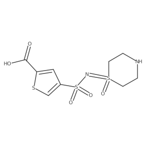 4-[(1-Oxo-1lambda6-thiomorpholin-1-ylidene)sulfamoyl]thiophene-2-carboxylic acid结构式