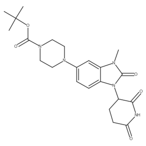 1,1-Dimethylethyl 4-[1-(2,6-dioxo-3-piperidinyl)-2,3-dihydro-3-methyl-2-oxo-1H-benzimidazol-5-yl]-1-piperazinecarboxylate Structure