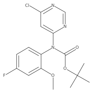 tert-butyl N-(6-chloropyrimidin-4-yl)-N-(4-fluoro-2-methoxyphenyl)carbamate Structure