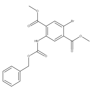 1,4-Dimethyl 2-{[(benzyloxy)carbonyl]amino}-5-bromobenzene-1,4-dicarboxylate结构式