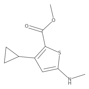 Methyl 3-cyclopropyl-5-(methylamino)thiophene-2-carboxylate结构式