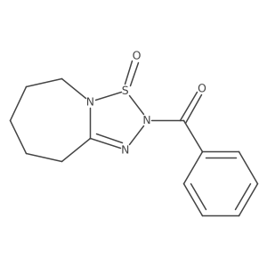 Phenyl(6,7,8,9-tetrahydro-3-oxido[1,2,3,5]thiatriazolo[5,4-a]azepin-2(5H)-yl)methanone Structure