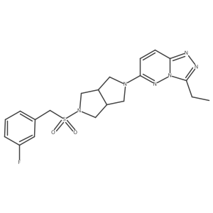 2-{3-Ethyl-[1,2,4]triazolo[4,3-b]pyridazin-6-yl}-5-[(3-fluorophenyl)methanesulfonyl]-octahydropyrrolo[3,4-c]pyrrole结构式