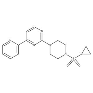 2-[4-(Cyclopropanesulfonyl)piperazin-1-yl]-4-(pyridin-2-yl)pyrimidine结构式