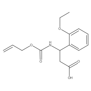 (3R)-3-(2-ethoxyphenyl)-3-{[(prop-2-en-1-yloxy)carbonyl]amino}propanoic acid Structure