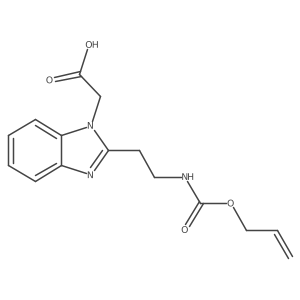 2-[2-(2-{[(prop-2-en-1-yloxy)carbonyl]amino}ethyl)-1H-1,3-benzodiazol-1-yl]acetic acid结构式