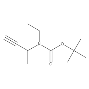 tert-butyl N-(but-3-yn-2-yl)-N-ethylcarbamate结构式