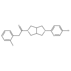 1-[5-(5-Bromopyridin-2-yl)-octahydropyrrolo[3,4-c]pyrrol-2-yl]-2-(2-fluorophenyl)ethan-1-one Structure