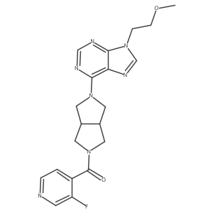 6-[5-(3-fluoropyridine-4-carbonyl)-octahydropyrrolo[3,4-c]pyrrol-2-yl]-9-(2-methoxyethyl)-9H-purine结构式