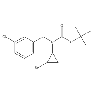 tert-Butyl (2-bromocyclopropyl)(3-chlorobenzyl)carbamate结构式