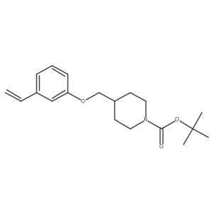 tert-Butyl 4-((3-vinylphenoxy)methyl)piperidine-1-carboxylate Structure