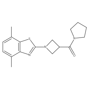 4,7-Dimethyl-2-[3-(pyrrolidine-1-carbonyl)azetidin-1-yl]-1,3-benzothiazole Structure