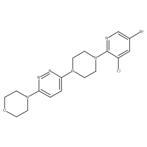 4-{6-[4-(5-Bromo-3-chloropyridin-2-yl)piperazin-1-yl]pyridazin-3-yl}morpholine结构式
