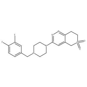 3-[4-[(3,4-difluorophenyl)methyl]piperazin-1-yl]-7,8-dihydro-5H-thiopyrano[4,3-c]pyridazine 6,6-dioxide结构式