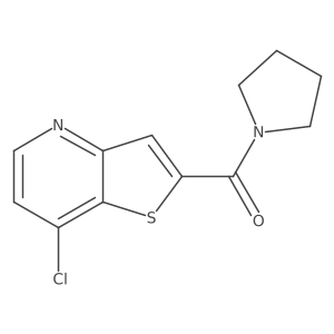 (7-Chlorothieno[3,2-b]pyridin-2-yl)(pyrrolidin-1-yl)methanone结构式