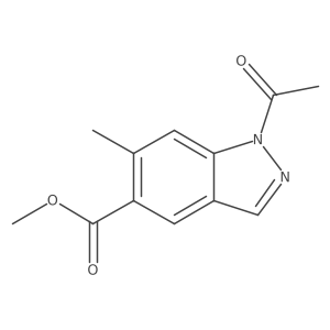 methyl 1-acetyl-6-methyl-1H-indazole-5-carboxylate Structure