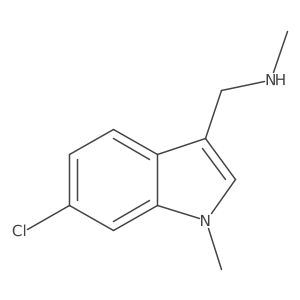 6-chloro-1-methyl-3-(methylaminomethyl)-1H-indole Structure